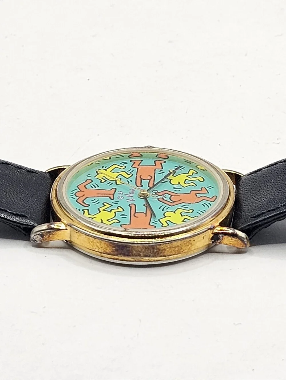 1989 Keith Haring LITO Paris Green Edition Wristwatch Untested